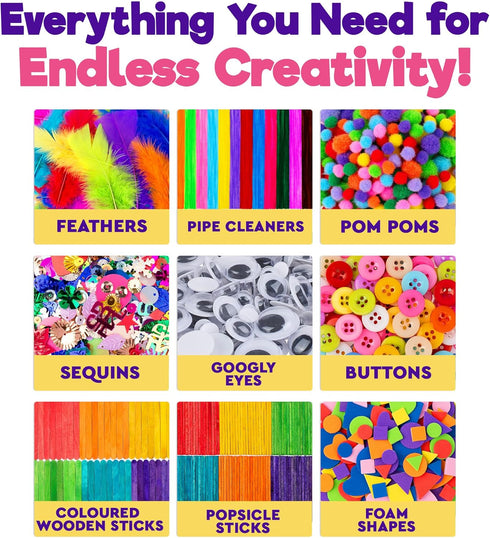 1750+pcs 4-9 4-9 4-10 Blue Squid Craft Kits for Kids, Ages Girl Boys Gifts Arts and Crafts for Kids Craft Kits Toys