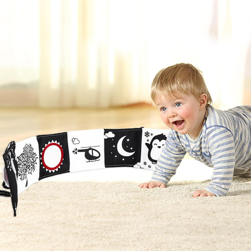 High Contrast Black and White Baby Toys for Newborn, Tummy Time Sensory Toys, Montessori Gifts for 0-12 Months