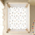 miaozhen 1 Pack 52x28 Cotton Baby Crib Sheets Soft Stretchy Funny Sunflower and Bee Boy Girl Crib Sheet for Nursery