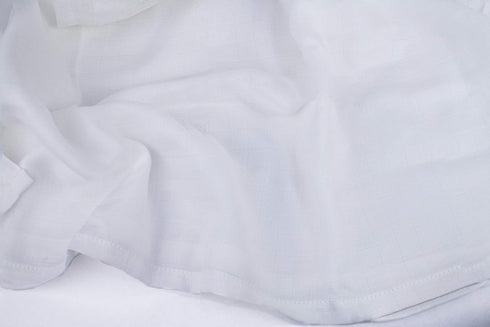 Organic Cotton White Swaddle Blanket for Newborn, 100% Certified Organic, 47”x47” Muslin