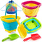 Sloosh 3 PCS Foldable Buckets with 3 Shovels Sand Water Bucket Sandbox