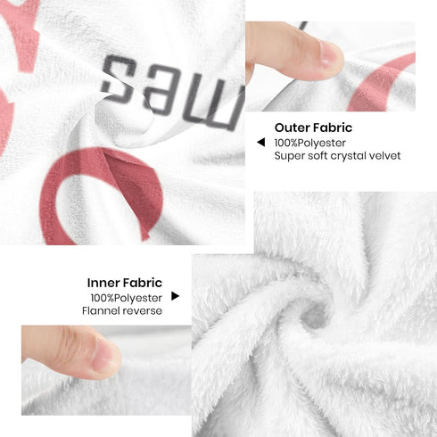 Novusopt Monogrammed 30x40 Flamingo Baby Personalized Pink Baby Blanket for Girls with Custom Name Receiving Blanket
