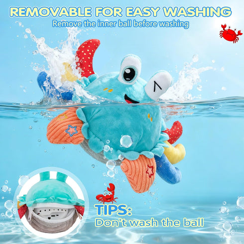 MOISTAR 1 6-12 Tummy 1-3 Baby Toys Year Old Month Time Toys Crawling Crab Musical Dancing Walking Moving Bouncing