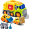 P&C 7.5" Toddlers Garbage Truck Toys for Ages 2-4, City Vehicle Trash