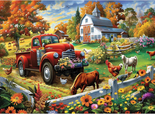 300 Pieces Jigsaw Puzzle for Adults, Country Life Puzzle, Agricultural Life and Rural Beauty, 20.5 x 15 in
