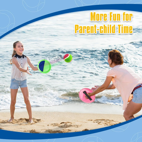 Set, 3 4 5 6 7 8-12, Summer 4 4 Shemira Toss and Catch Ball Game Outdoor Outside Toys for Kids Ages Beach Pool Yard