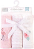 Super Soft Cotton Baby Washcloths - Flamingo Design, One Size
