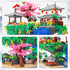 3600PCS Micro Mini Blocks Peach Blossom Pond Bonsai Tree Kit - Traditional Architecture Building Blocks Gift for 14+
