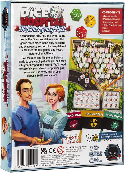 Dice Hospital Emergency Roll by Alley Cat Games, Strategy Board Game