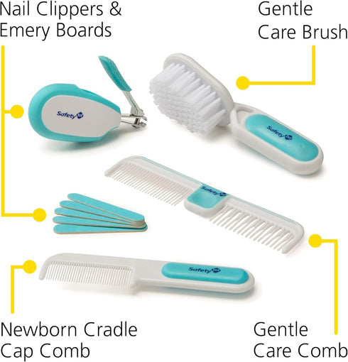 1st 25 Safety Deluxe Baby Healthcare and Grooming Kit, Arctic Blue, Newborn Baby Essentials, One Size, Pieces