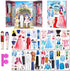Magnetic Dress Up Paper Doll Game Toys, Dollhouse Magnet Clothes Puzzles for 3+ Year Old Girls