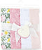 Generic 4-Piece Cotton Flannel Baby Receiving Blankets, Pink Soft Baby Blankets for Girls,