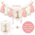 1st Daisy Highchair Wood Bead Tassel Garland Crown Hat Wooden Cake Topper Birthday Baby Shower Decorations