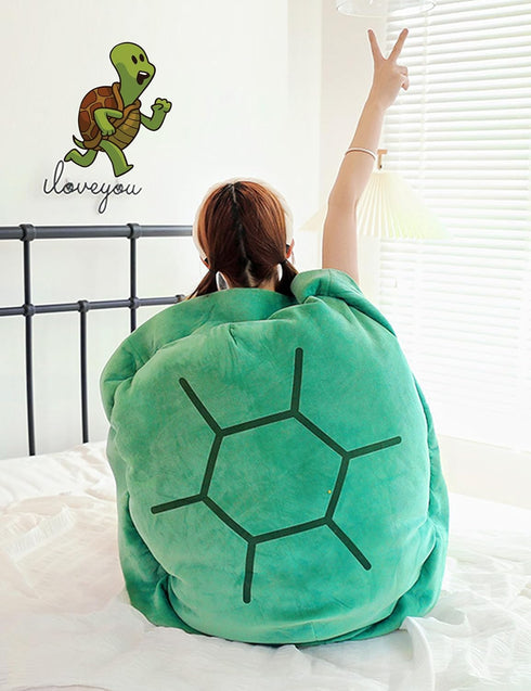 40 Inch Wearable Turtle Shell Pillow - Plush Turtle Stuffed Animal Dress Up Cushion for Adults