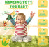 Hanging Rattles Toys, Car Seat toys for babies 0-6 months, Newborn Crib Toys Sensory Corn Soft stuff Baby Stroller Toys with Crinkle, Squeaky & Teether for Babies Boys Girls 0 3 6 9 to 12 Months
