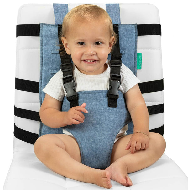 Portable High Chair for Travel - Extra Long Straps- Travel High Chair