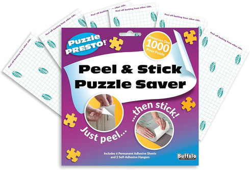 6 2 Puzzle Presto Peel & Stick Saver: The Original and Still the Best Way to Preserve Your Finished Puzzle! - Adhesive
