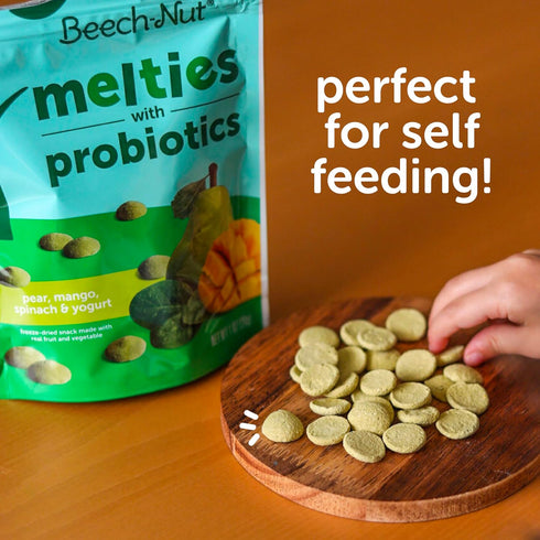 Beech-Nut Probiotic Melties Baby & Toddler Snack Melts, Apple Carrot Mango Yogurt, 1 oz (7 Pack)