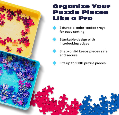 7 Count (Pack 1) Buffalo Games - Puzzle Sorting Trays