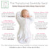 SwaddleDesigns Transitional Swaddle Sack, Arms Up Half-Length Sleeves, Swaddle for Newborn 3-6 Month, Sterling Dots