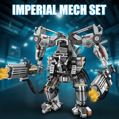 Set 14+ (684 HIGH GODO Black Empire Mech Building Blocks for Adults, Motorized Robot Building Toy with Multiple