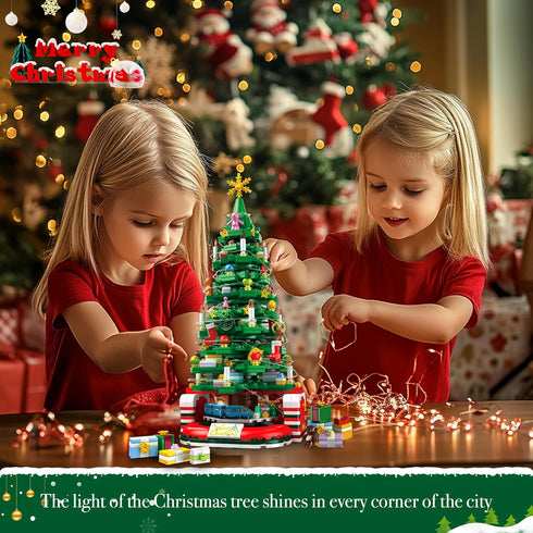 BLIFToi Set 2025 888Pcs, Christmas Tree Building for Kids, Christmas Tree Collectible Holiday Building Block Home