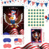 ASTARON Pin The Star on The Eagle, Patriotic Party Game for 4th of July, Poster with Stickers & Blindfolds