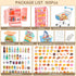 kapeiluo 165Pcs Mini Shopping Cart Basket Miniature Food Drink Toy Supermarket Metal Handcart Shelves Cash Register