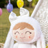 Gloveleya Baby Girl Gift Plush Bunny Doll - First Baby Doll for Toddlers, White 12 Inches