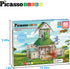 PicassoTiles Ninja Dojo House Theme Playset - 4 Character Action Figures, Magnetic Tiles, Educational Toy for Toddlers