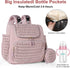 Geestock Diaper Bag Small Backpack, Stylish Quilted Baby Bag with Changing Pad, Pink Color