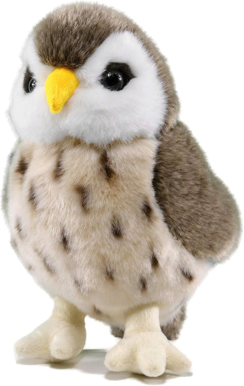 Ice King Bear Owl Stuffed Animal, Cute Plush Toy with Luminous Eyes, 10 Inches