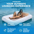 SWIMLINE 71" Swimming Suntan Tub, Classic Inflatable Tanning Lounge Float with Adjustable Pillow, Long - Outdoor