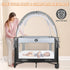 Zkaitoy Pack N Play Tent - Mini Crib Tent to Keep Baby from Climbing Out - Crib Net to Keep Baby in - Pop Up Breathable