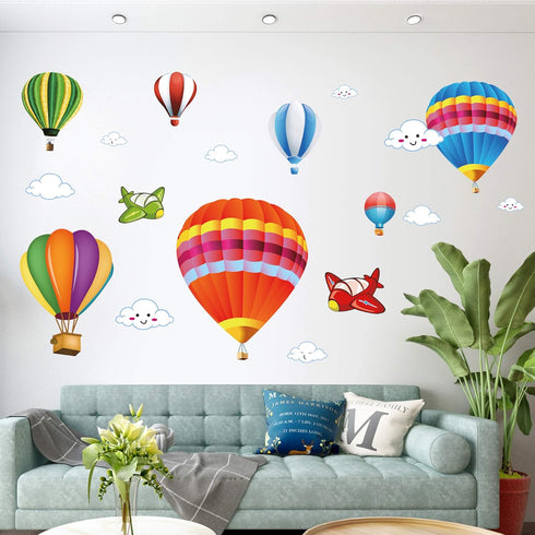 Amaonm Removable Creative 3D Hot Air Balloon Wall Decals, Kids Room Art Decor Stickers