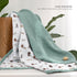 47"x47"(Sage lulumoon Muslin Baby Blanket for Boys: Soft Cotton Toddler Blanket with Dinosaur - Reversible Lightweight
