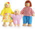 Lovely Happy Family Dolls Playset, Wooden Figures Set of 7 People with Dog for Kids Children Toddlers Dollhouse Pretend