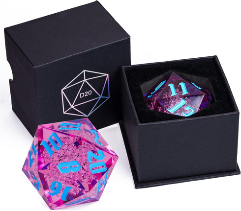 55mm 20 D20 D20 Sided DND Dice, Giant D&D Polyhedral Dice Large with Die Gift Box for Dungeons and Dragons, RPG Table