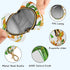 PYBUG Orange Lily Round Pacifier Storage Case, Polyester & TPU Lined with Hook Buckle, Pacifier Container Box for Baby