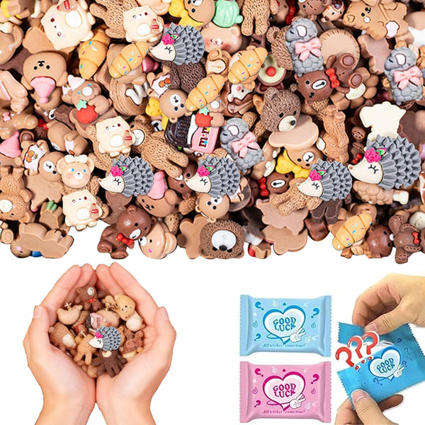 50 PCS Coffee Series Cartoon Resin Mystery Blind Bag Mini Cute Figures
