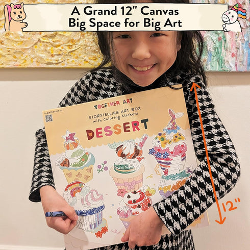 Set 4-10 8 Together Art Dessert Color Your Own Storytelling Sticker Kit Coloring Your Own Stickers DIY for Kids