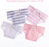JC Toys Baby Doll Washable Eco Diapers 4 Pack, Fits 14 to 18 inch Dolls in Pink/White/Grey