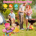 Playset 3-5 4-8 3 4 5 Kids BBQ Grill with Coooking Apron Hat Toddler Girl Pink Kitchen Toy Ages Pretend Smoke Sound