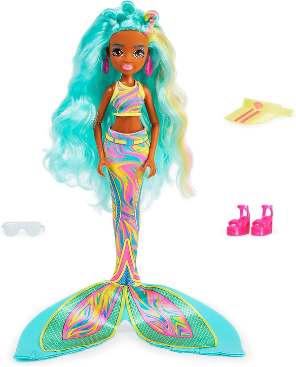 MERMAID HIGH Spring Break Oceanna Mermaid Doll & Accessories, Removable Tail & Color Change Hair Streaks