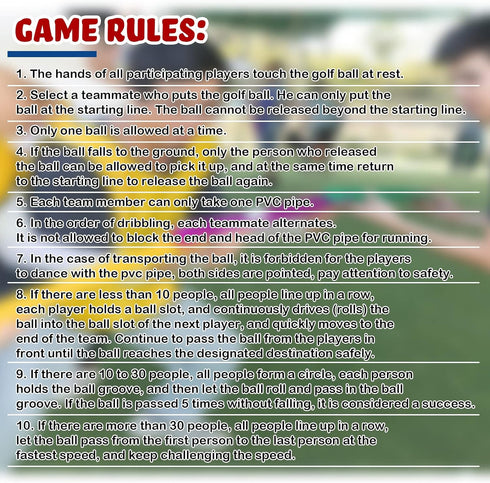 Team Building Activities Kit for Adults and Teens, Group Learning Exercise Games with Half Pipes Golf Balls Storage