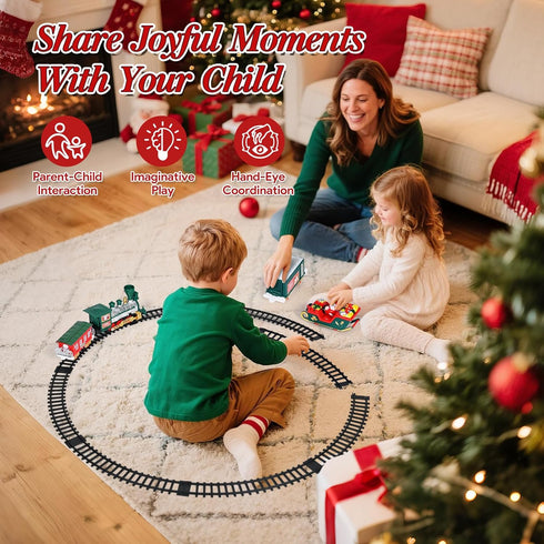 SHXYKZ Set, Set, 2 Hanging Christmas Train Under The Christmas Tree Train Toy Train for Christmas Tree with Real