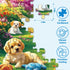HYXCHQA 4 Packs 500 Hummingbird Country Set Piece Jigsaw Puzzles for Adults Dog Puzzle, Puppy Garden, Flower Puzzle