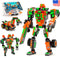 JITTERYGIT Mech Robot Soldier Glow in The Dark Bricks Toy STEM Gift Set - Cool Military Holiday Present for Boys,