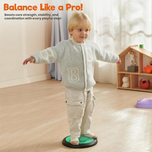 Pack 6, 3+ Sensory Stepping Stones for Kids of Classic Colors Autism-Friendly Balance Stones | Non-Slip Indoor Activity