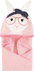 Little Treasure Hip Bunny Unisex Baby Cotton Animal Face Hooded Towel, One Size
